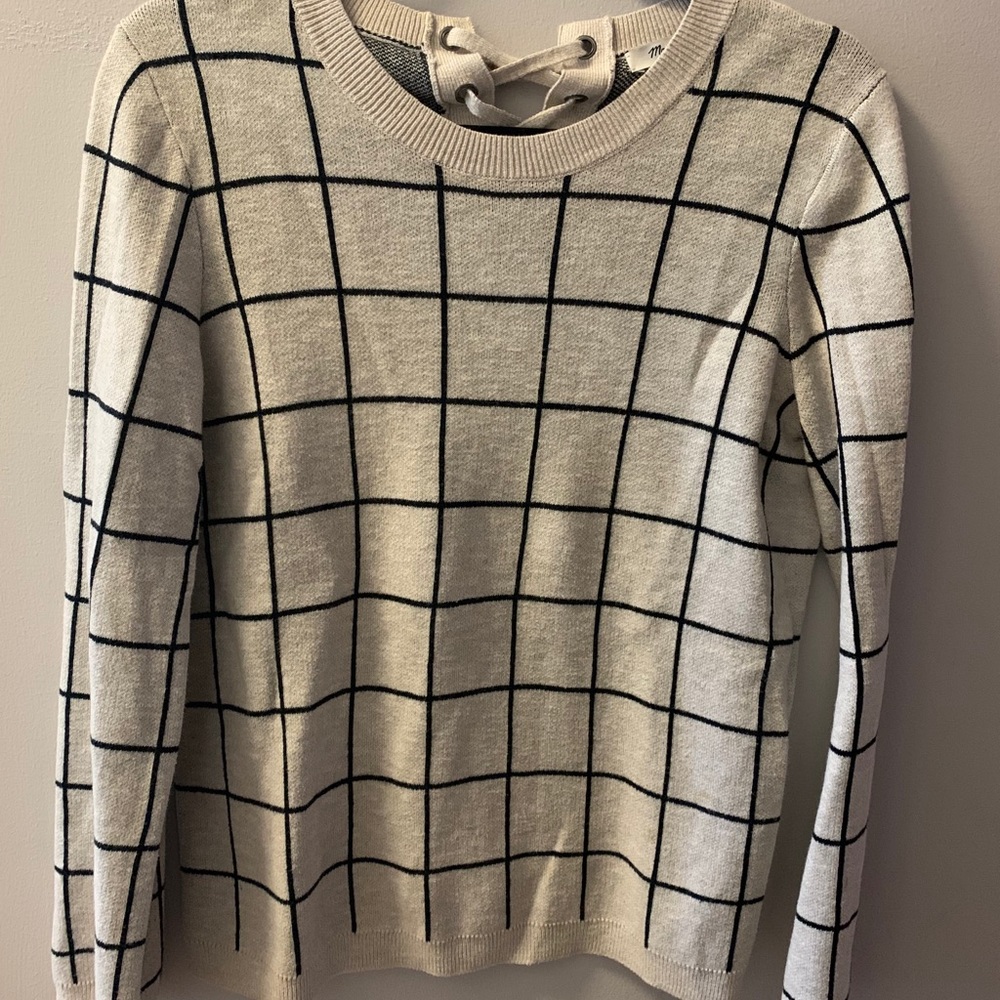 Madewell black and white sweater